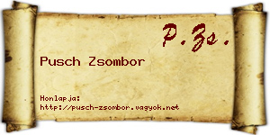 Pusch Zsombor névjegykártya